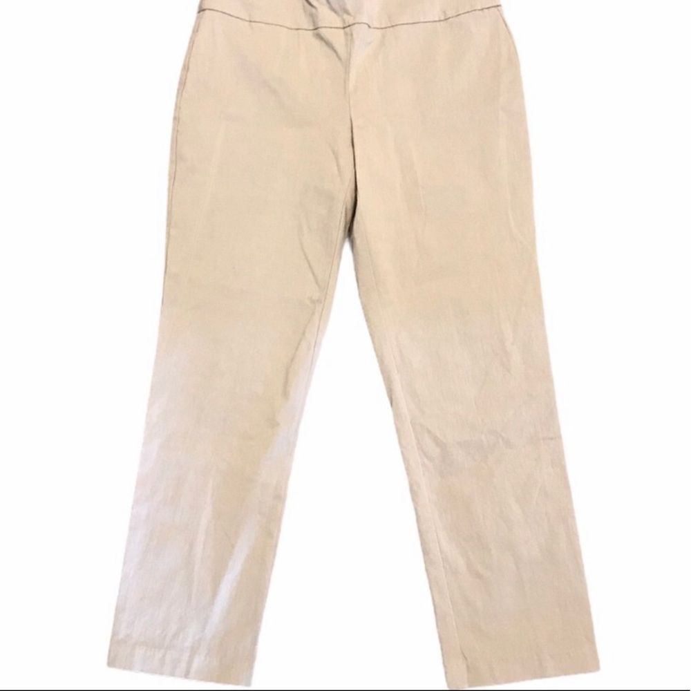 DFA New York Size 6 Tan Stretch Ankle Pants